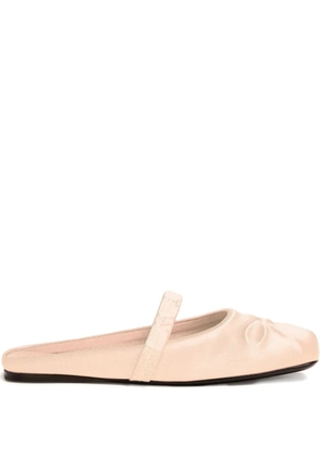 Marni bow-detail slip-on ballet flats - White