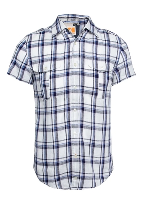 BOSS 2024 plaid pocket shirt - White