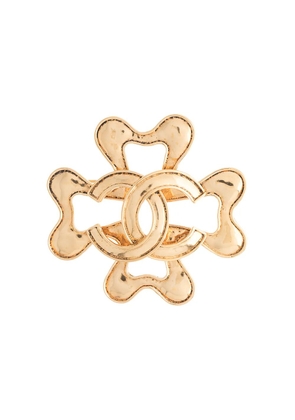 CHANEL Pre-Owned 1994 CC clover brooch - Gold