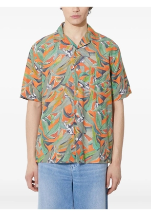 Corridor leaf-print short-sleeve shirt - Orange