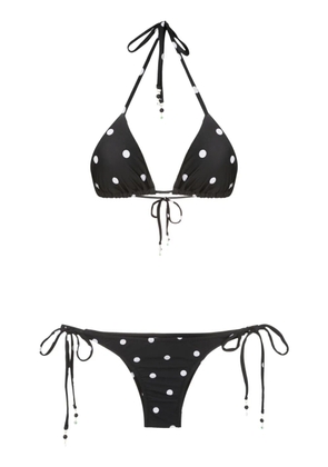 Amir Slama polka-dot pattern bikini set - Black