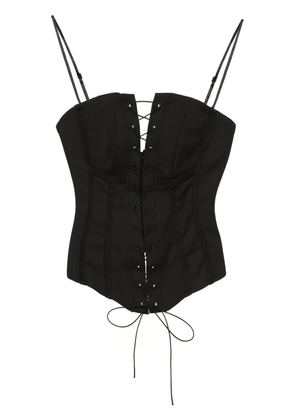 MISBHV Lara lace-up top - Black