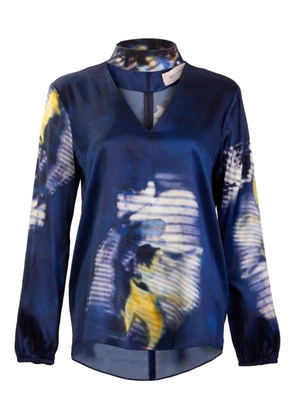Silvia Tcherassi floral silk blouse - Blue
