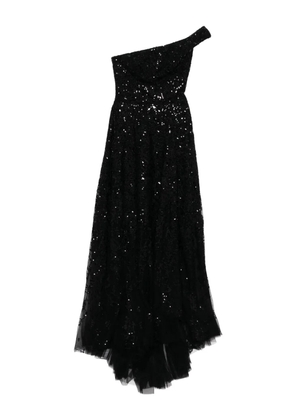 Saiid Kobeisy off-shoulder embroidered dress - Black