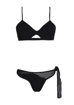 Amir Slama x Jade Picon waffle-effect bikini - Black