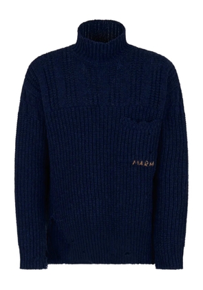 Marni ribbed turtleneck sweater - Blue