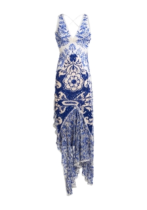 ETRO sequin-embroidered dress - Blue