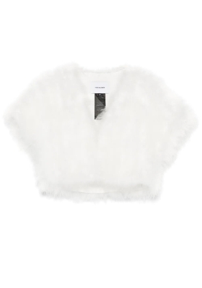Yves Salomon feather jacket - White