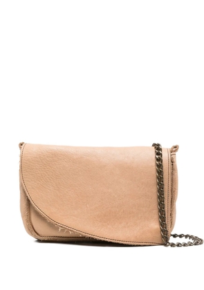 Mialuis frayed-edge chain-strap cross body bag - Brown