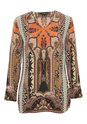 Etro Pre-Owned paisley-print silk blouse - Brown