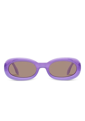 Le Specs Outta Trash oval-frame sunglasses - Purple
