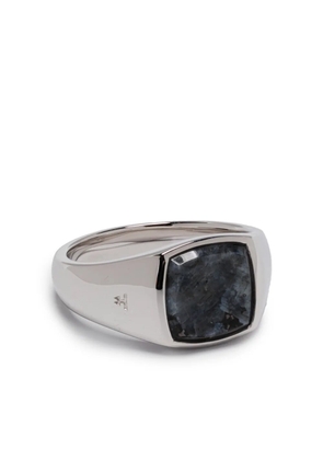 Tom Wood sterling silver larvikite ring