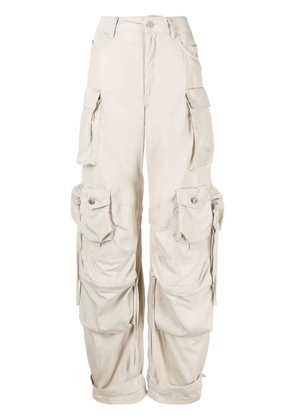 The Attico high-waisted cargo trousers - Neutrals