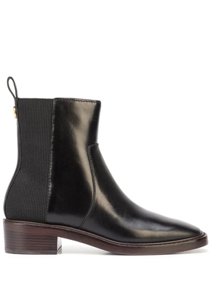 Tory Burch square-toe leather Chelsea boots - Black