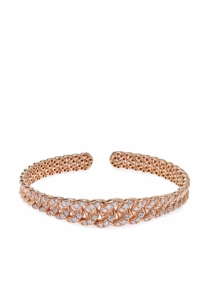 Jewels Aficionado 18kt rose gold diamond cuff bracelet - Pink