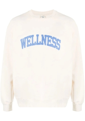 Sporty & Rich Wellness-appliquÃ© cotton sweatshirt - Neutrals