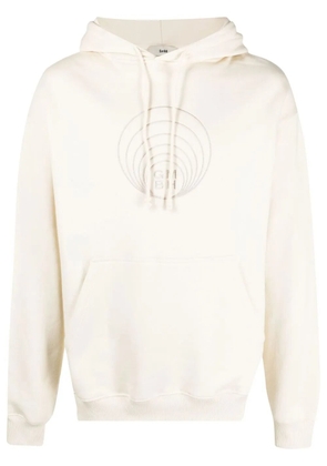 GmbH logo-embroidered organic cotton hoodie - Neutrals