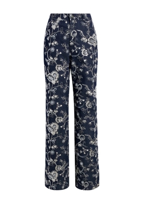 Cinq A Sept Nolita embroidered trousers - Blue