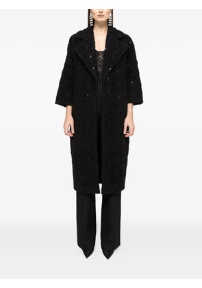 NISSA bead-embellished coat - Black