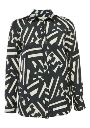 Burberry Pre-Owned geometric-print silk shirt - Black