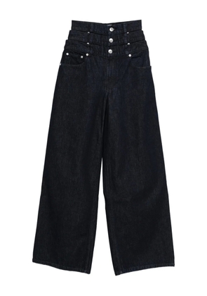 Viktor & Rolf triple layered-waist jeans - Blue