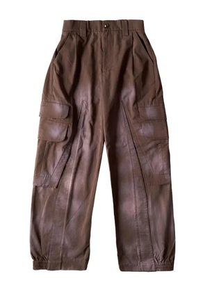 NAMESAKE sprayed-effect cargo pants - Brown