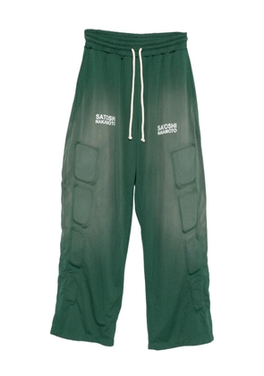 SATOSHI NAKAMOTO logo-detail track pants - Green