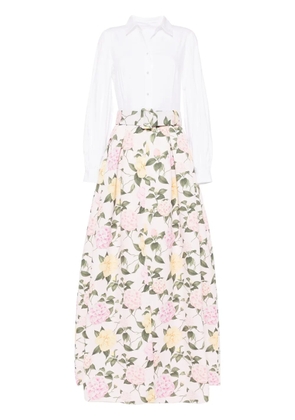 Sachin & Babi Florence panelled gown - White