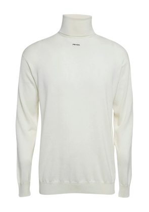 Prada Pre-Owned high-neck cashmere sweater - White