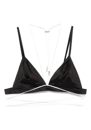 Maison Close Glow triangle bikini top - Black