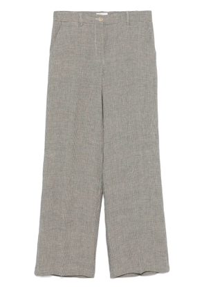 P.A.R.O.S.H. linen straight-leg trousers - Black