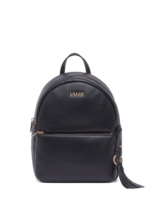 LIU JO logo-plaque backpack - Black