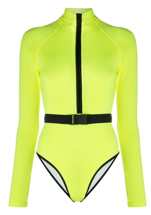 Noire Swimwear long-sleeve one-piece swimsuit - Yellow