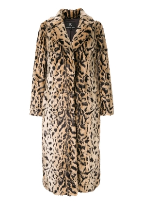 Unreal Fur leopard-print coat - Brown