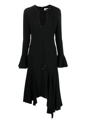 Blumarine eyelet-detail asymmetric dress - Black
