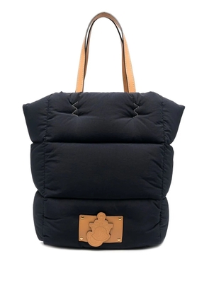 Moncler logo-patch padded tote bag - Blue
