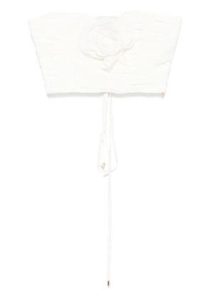 NISSA floral-appliqué top - White