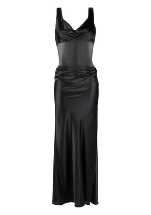 Christopher Esber sheer-panel cowl-neck gown - Grey