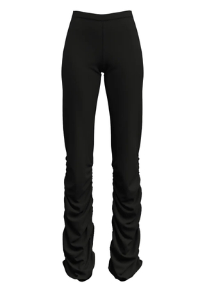 Maccapani ruched crepe slim-fit trousers - Black
