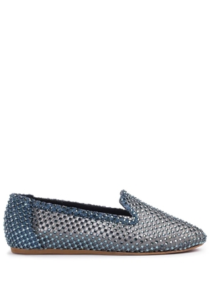 Le Silla Gilda crystal-embellished ballerina shoes - Blue