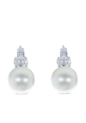 Fantasia by Deserio pearl cubic zirconia earrings - White