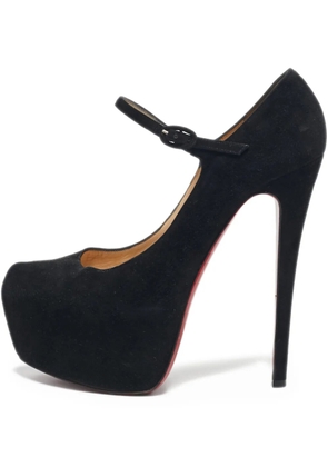 Christian Louboutin Pre-Owned 165mm suede platform pumps - Black
