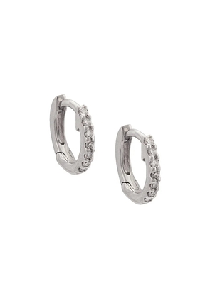 Dana Rebecca Designs 14kt white gold diamond huggies - Silver