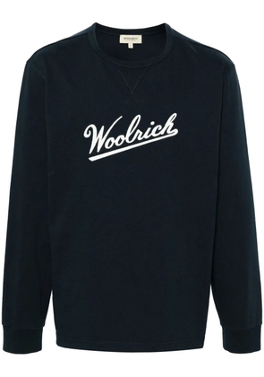 Woolrich embroidered-logo cotton T-shirt - Blue