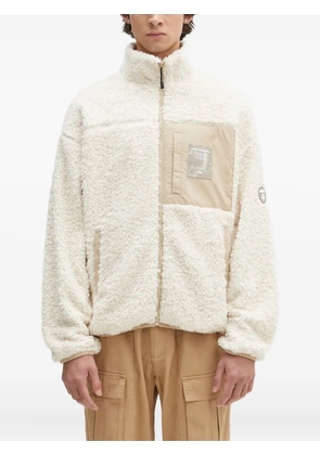 AAPE BY *A BATHING APE® Aape Now fleece panelled jacket - Neutrals