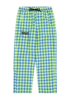 Pleasures Practice checked-pattern track pants - Green