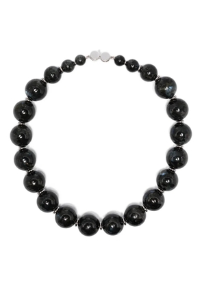 Tom Wood larvikite bead necklace - Silver