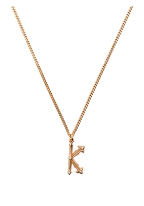Emanuele Bicocchi K letter pendant necklace - Gold