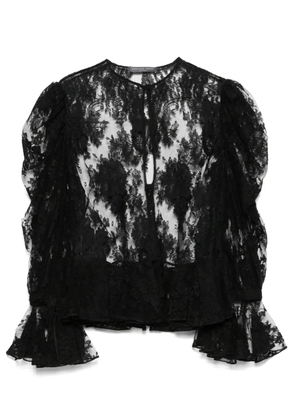 Alexander McQueen Pre-Owned 2000s lace shirt - Black
