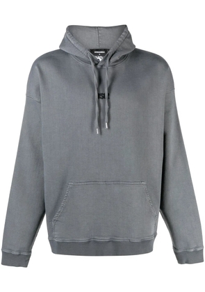 DSQUARED2 embroidered-logo long-sleeve hoodie - Grey